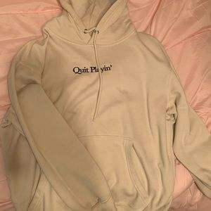 Quit playin’ hoodie. size L oversized
